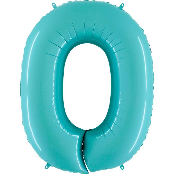 Air Fill Number Balloon - Baby Blue