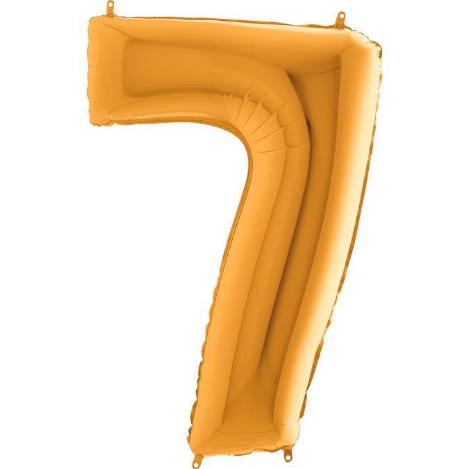 Air Fill Number Balloon - Gold