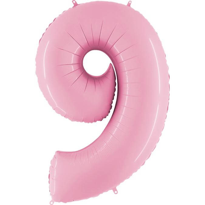 Air Fill Number Balloon - Pale Pink
