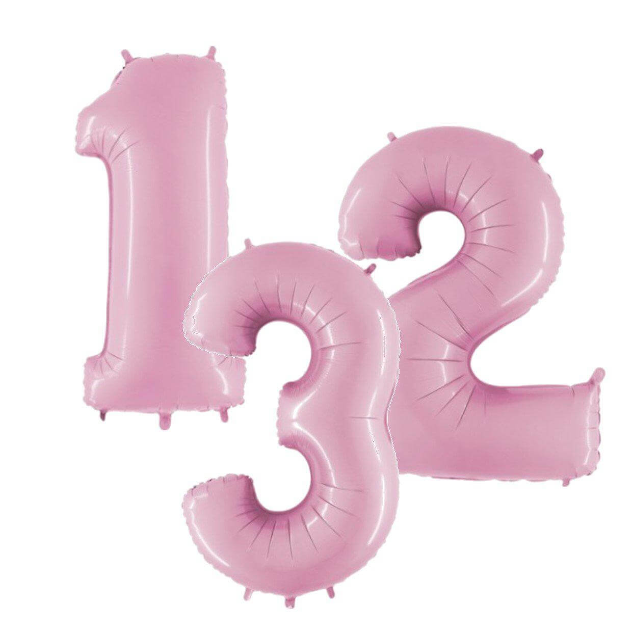 Air Fill Number Balloon - Pale Pink