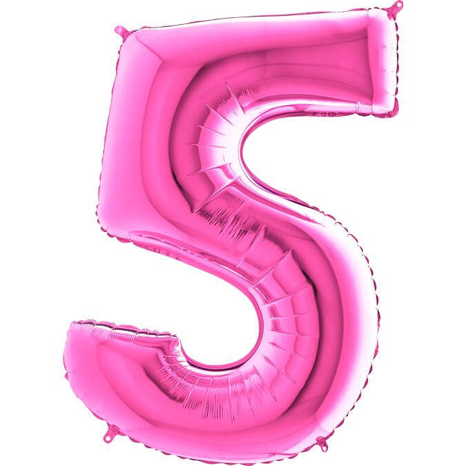 Air Fill Number Balloon - Pink