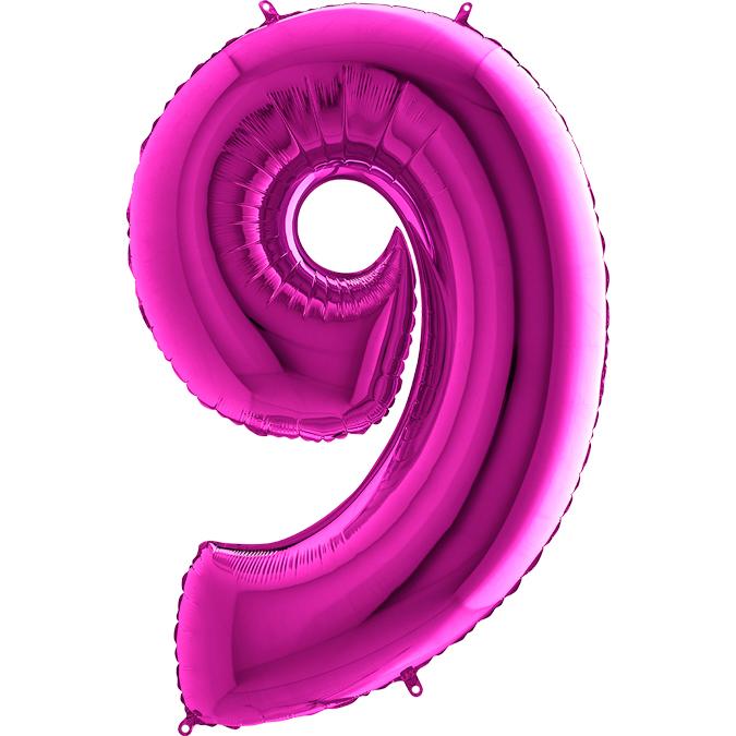 Air Fill Number Balloon - Purple