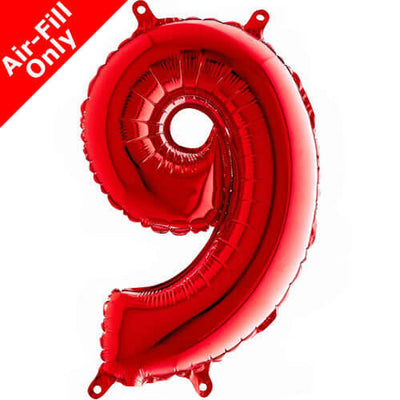 Air Fill Number Balloon - Red