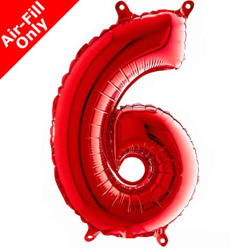 Air Fill Number Balloon - Red