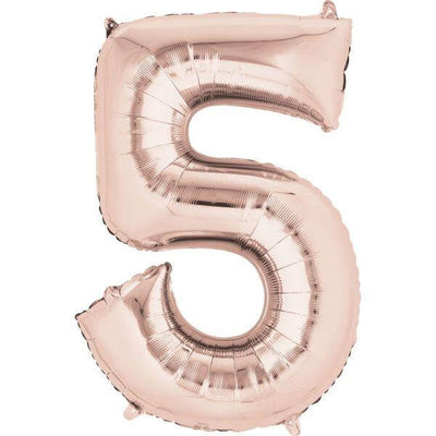 Air Fill Number Balloon - Rose Gold