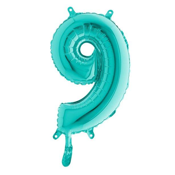 Air Fill Number Balloon - Teal