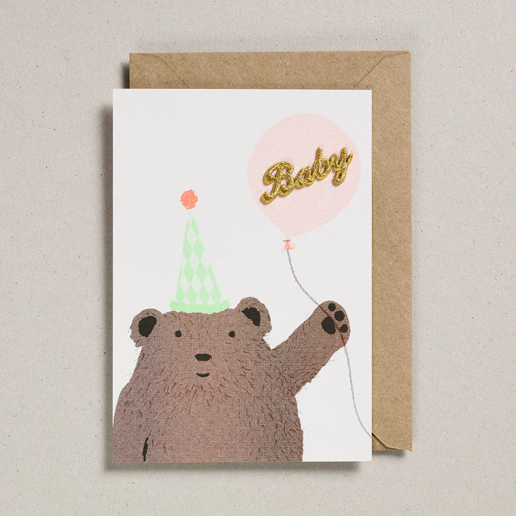 Bear Baby Card by Petra Boase