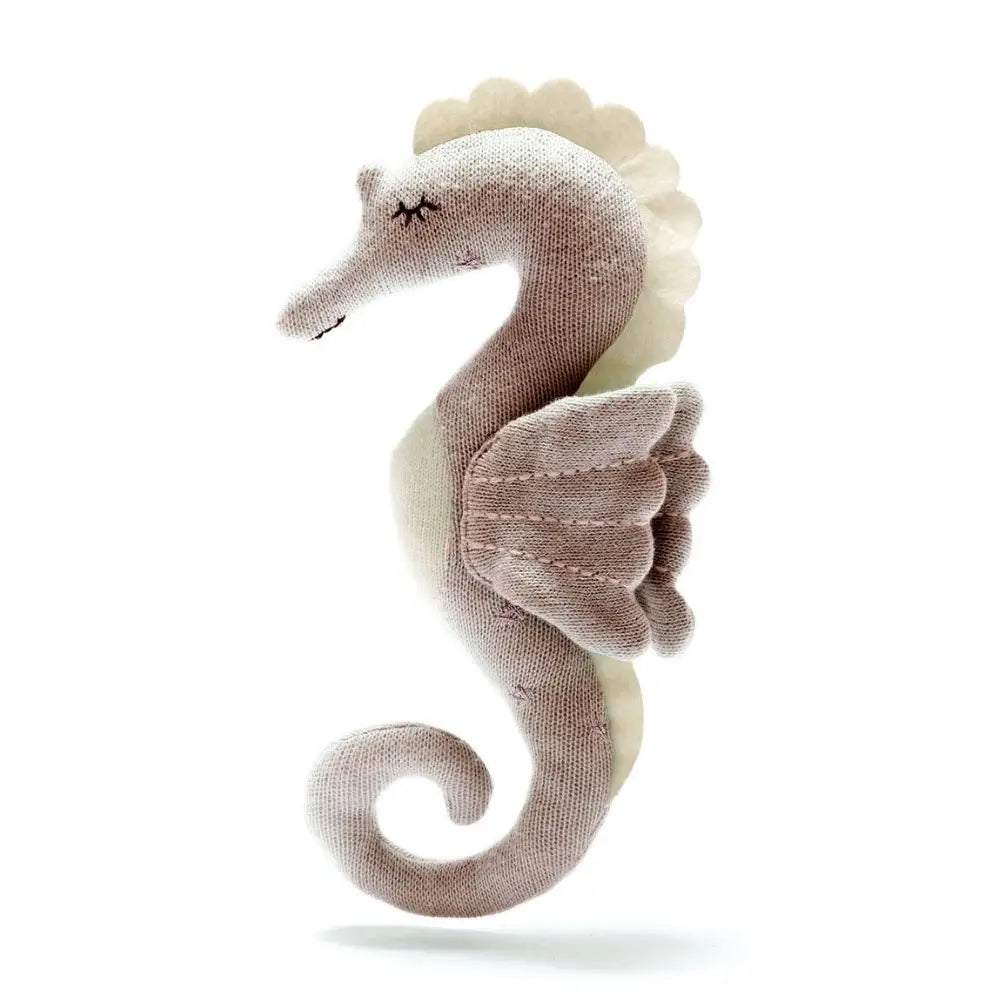 Best Years Knitted Organic Pink Seahorse Toy