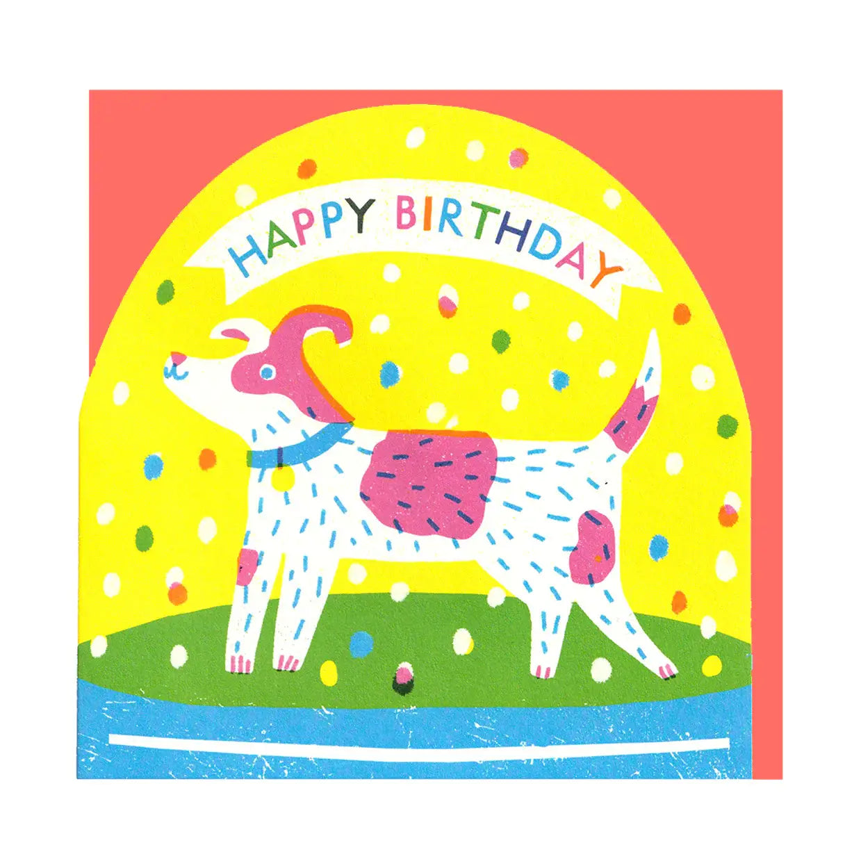 Birthday Dog Large Snowglobe Card
