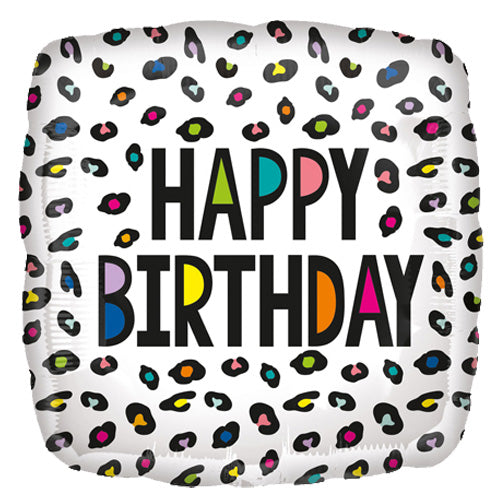 Birthday Rainbow Leopard Balloon