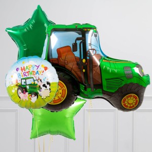 Bubblegum Balloons Green Tractor Balloon Package