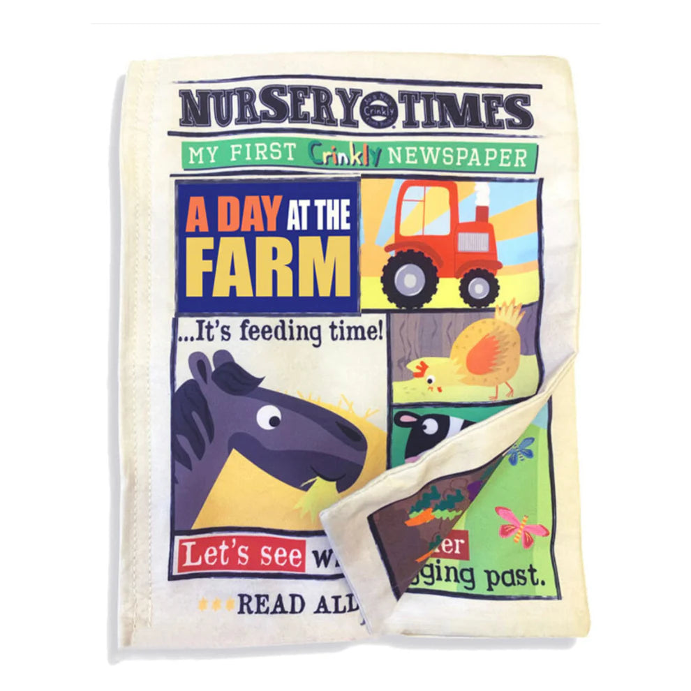 Crinkly Newspaper Book Farm Animals