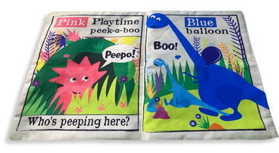 Crinkly Newspaper Book Rainbow Dinosaur