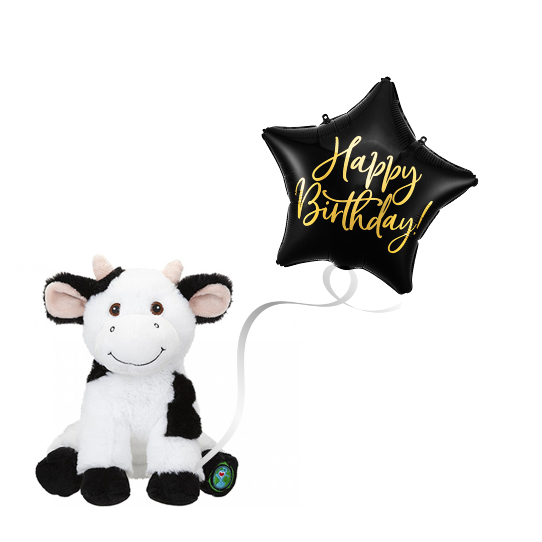 Cuddly Cow & Balloon Gift Set