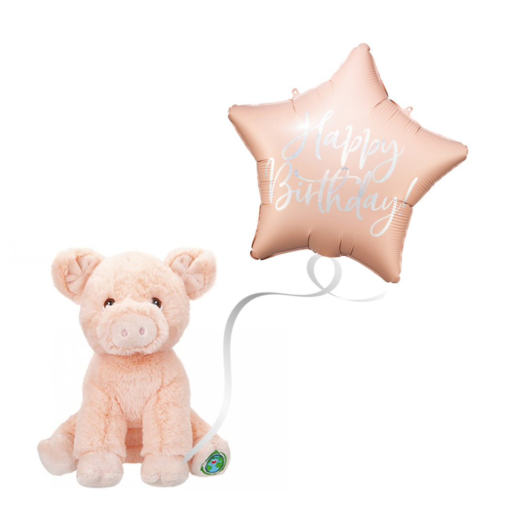 Cuddly Pig & Balloon Gift Set