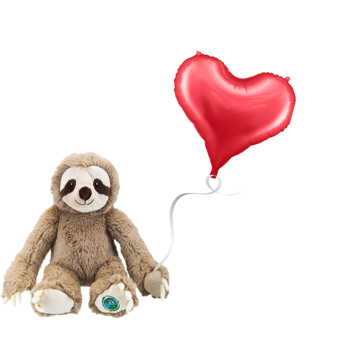 Cuddly Sloth & Balloon Gift Set