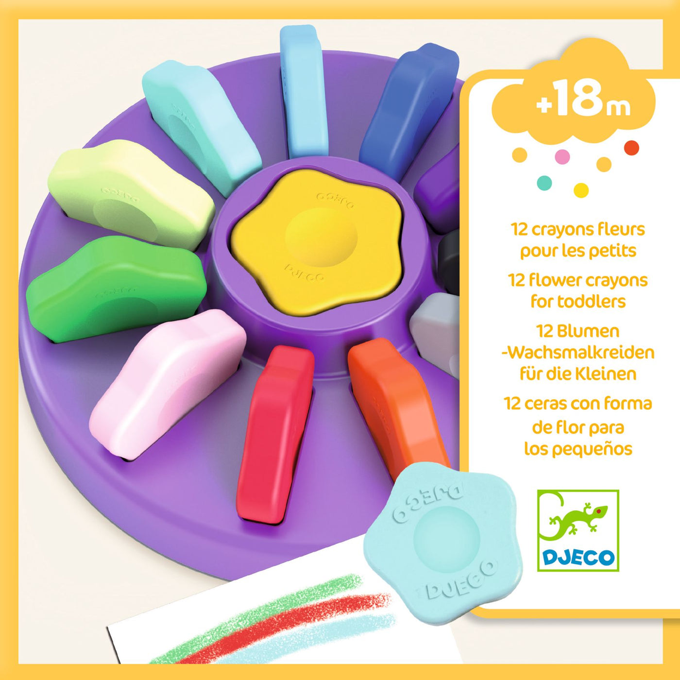 Djeco Flower Crayons For Toddlers