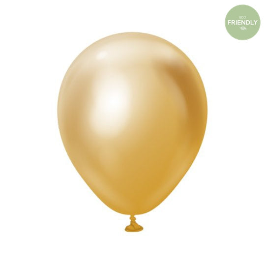 Eco Mini Balloons - Mirror Gold (pk5)