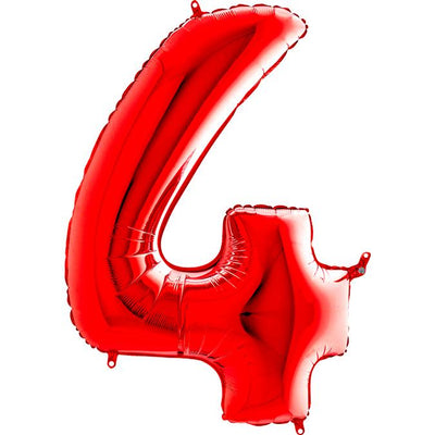 Giant Number Balloon - Red