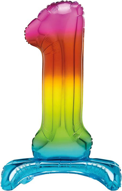 Giant Rainbow Air Fill Standing Balloon (0-9)