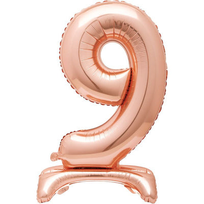 Giant Rose Gold Air Fill Standing Balloon (0-9)