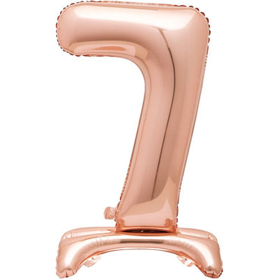 Giant Rose Gold Air Fill Standing Balloon (0-9)