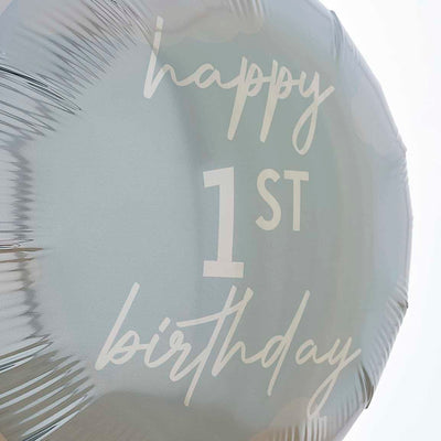 Happy 1st Birthday Blue Balloon - Ginger Ray