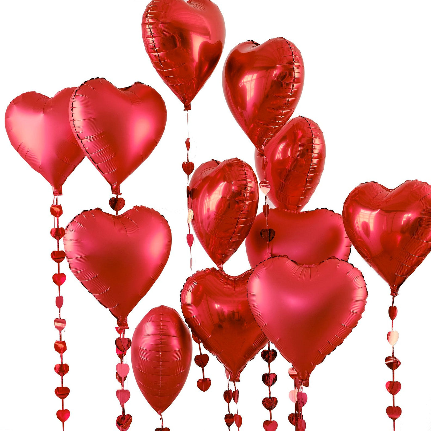 Inflated 5 Red Heart and Tails Balloons, Inflated Plain Sets, Edie & Eve –  Edie & Eve