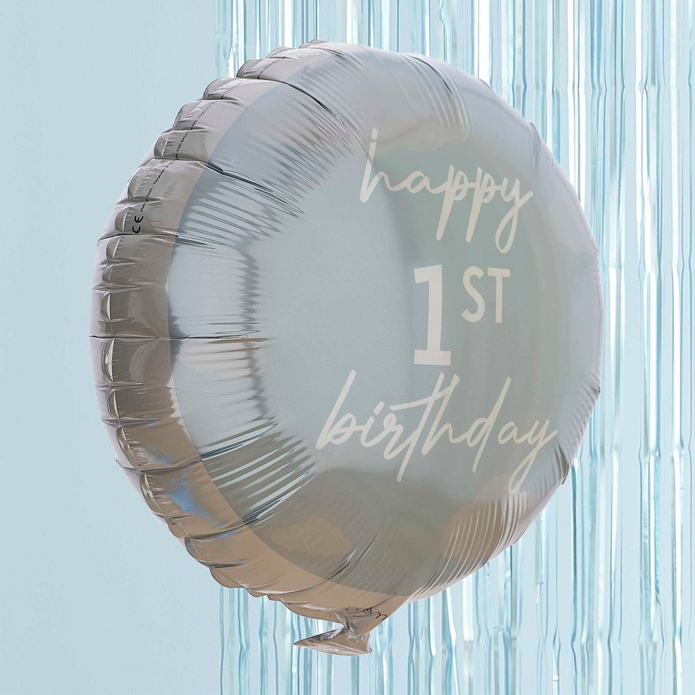 Inflated Blue 1st Birthday Balloon