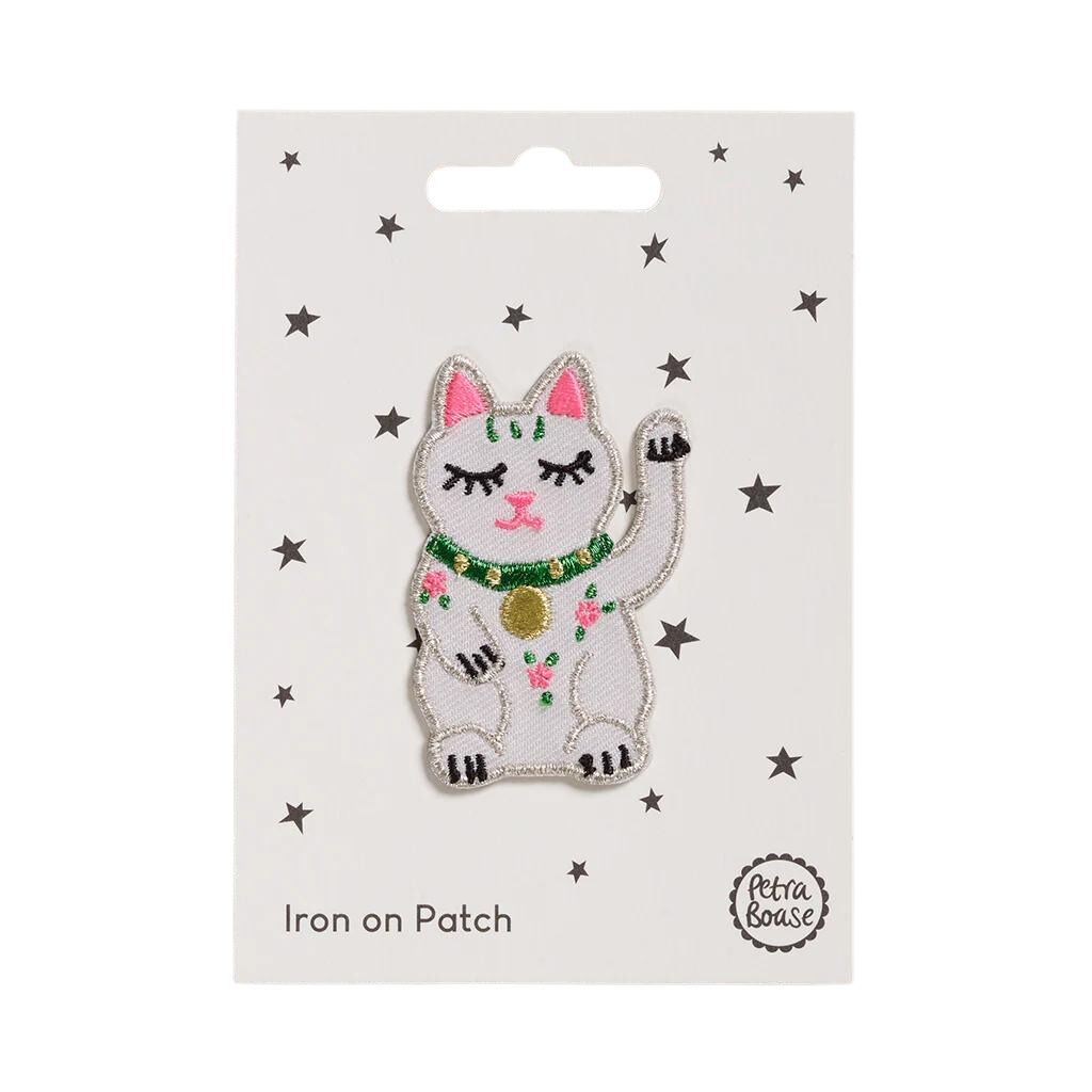 Iron on Patch - Lucky Cat by Petra Boase