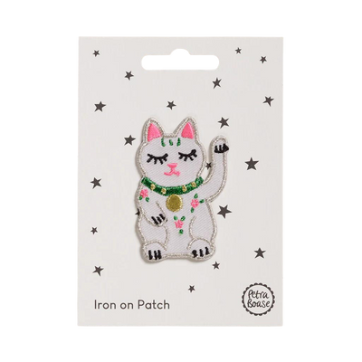Iron on Patch - Lucky Cat by Petra Boase