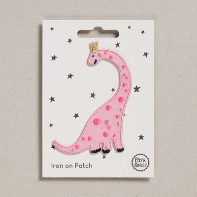 Iron on Patch - Pink Dinosaur by Petra Boase