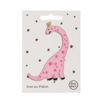 Iron on Patch - Pink Dinosaur by Petra Boase