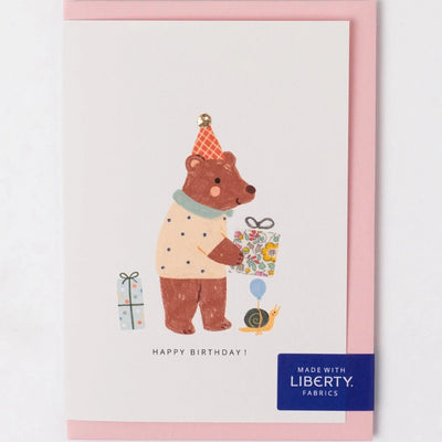 Liberty Bear Birthday Card - Kate & Millie