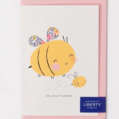 Liberty Bee New Baby Card - Wiltshire Bud