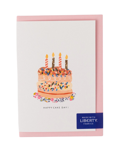 Liberty Cake Birthday Card - Wiltshire Bud