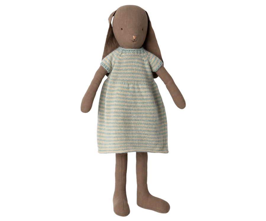 Maileg Bunny Size 4 Brown Knited Dress