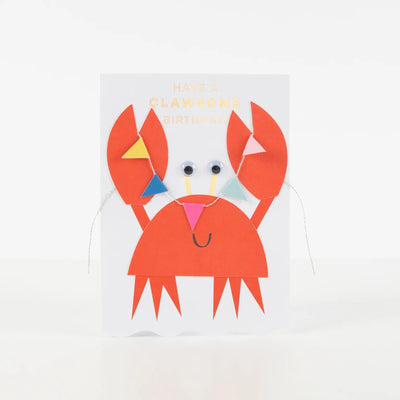 Meri Meri Under the Sea Crab Birthday Card