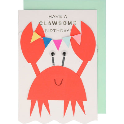 Meri Meri Under the Sea Crab Birthday Card