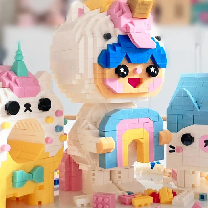 Momiji Rainbow Unicorn Mini Bricks (8 Years +)
