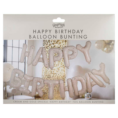 Natural Birthday Balloon Bunting