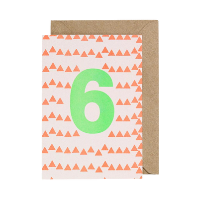 Number Birthday Card Age 6