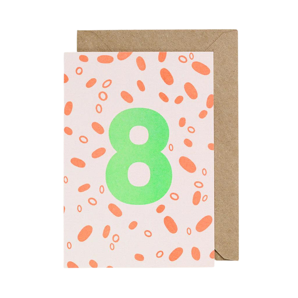 Number Birthday Card Age 8