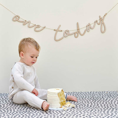 One Today Wooden Bunting - Ginger Ray
