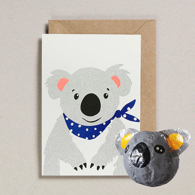 Paper Balloon Greeting Card - Koala