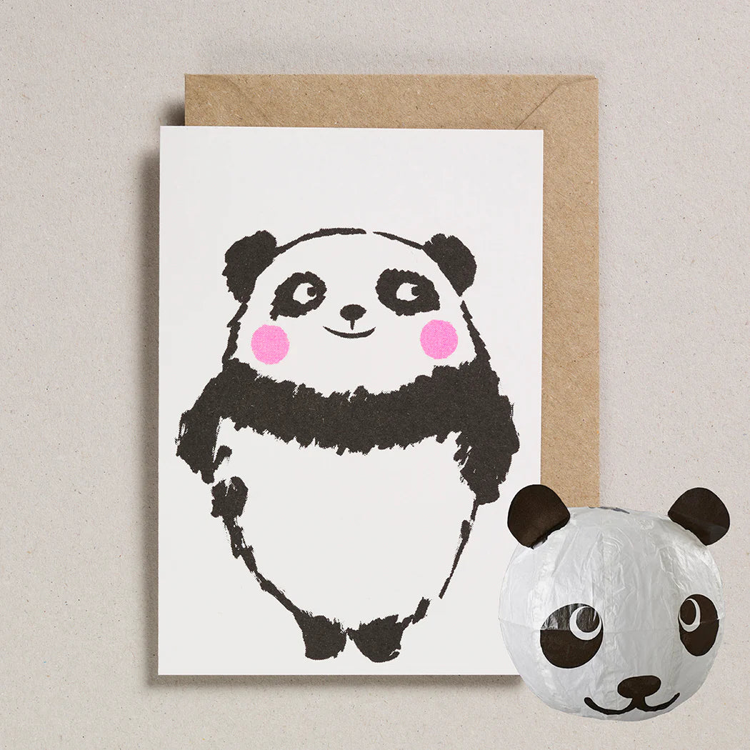 Paper Balloon Greeting Card - Panda