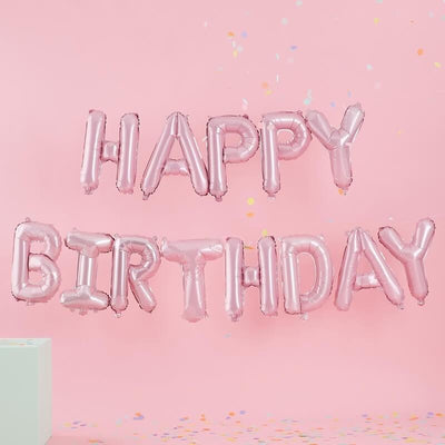 Pink Birthday Balloon Bunting - Ginger Ray