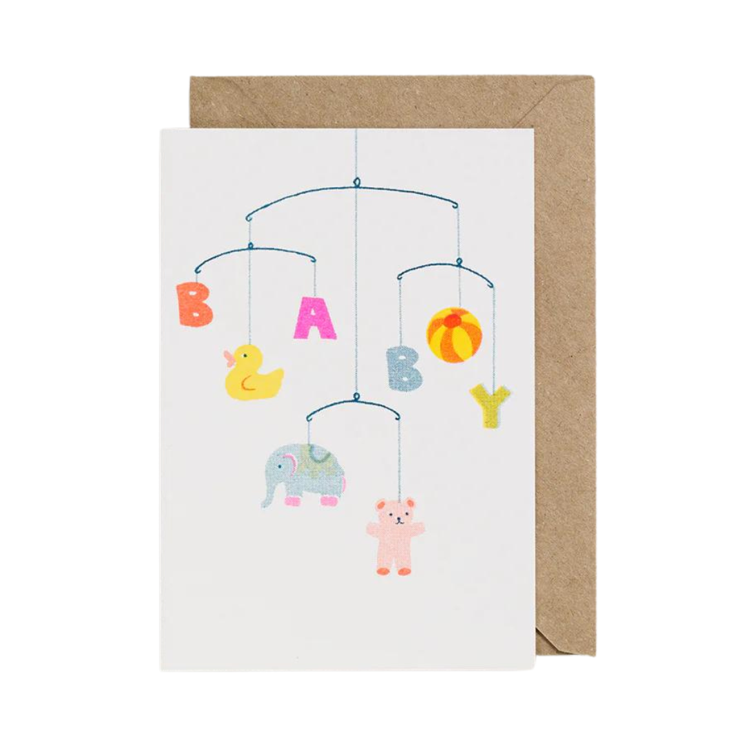 Riso Baby Mobile Card by Petra Boase