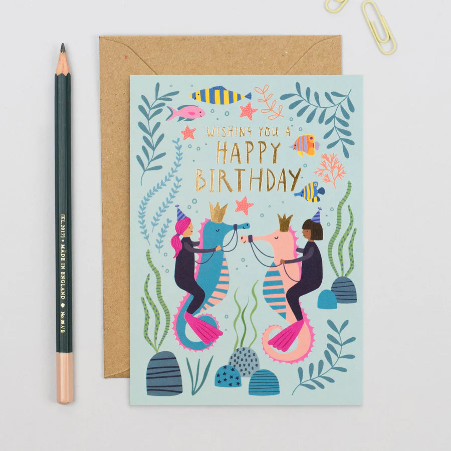 Sea Horse Birthday Card