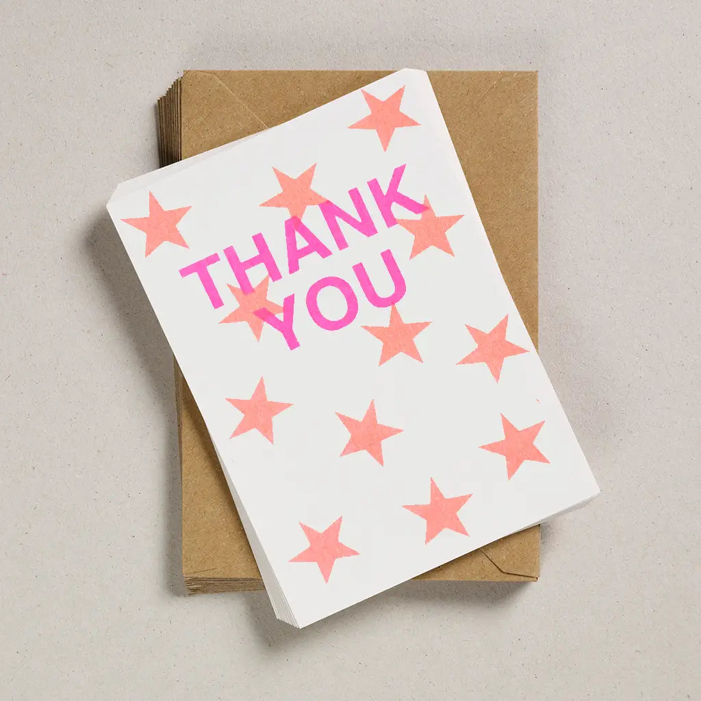 Thankyou Cards Neon Stars (Pk12) Petra Boase